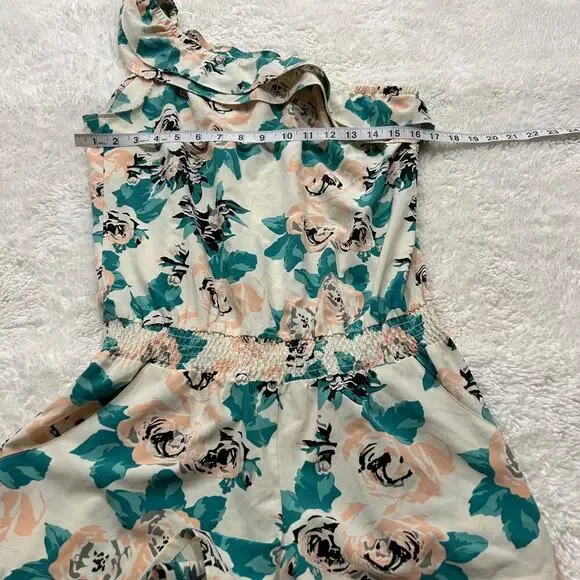 Guess Women's Sz M Floral Multicolor Romper Off The Shoulder Y2K Clubbing Era - Picture 5 of 8